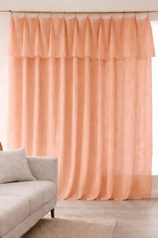 Rideau en gaze de coton - Orange - 180 x 300 cm