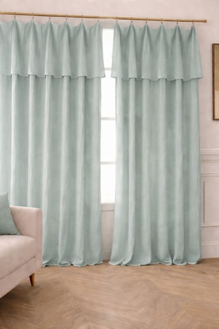 Rideau en gaze de coton - Bleu - 180 x 300 cm