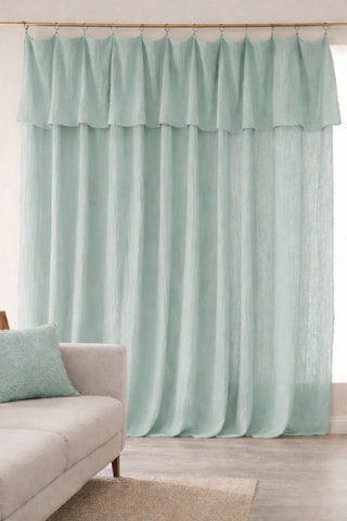 Rideau en gaze de coton - Bleu - 180 x 300 cm