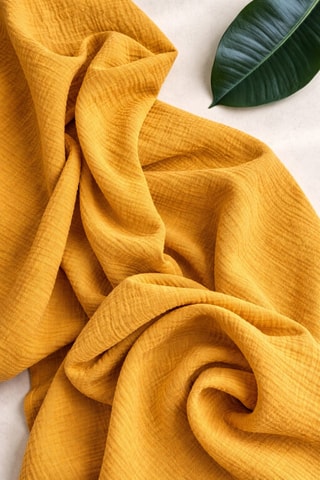 Parure de draps en gaze de coton - Moutarde