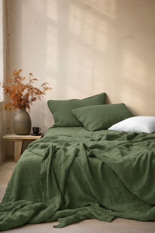 Parure de draps en gaze de coton - Kaki