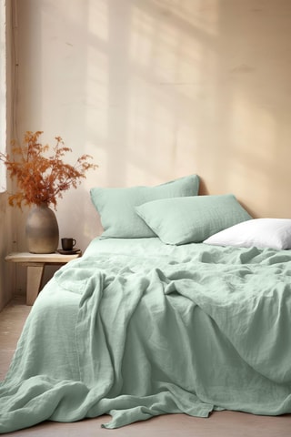 Parure de draps en gaze de coton - Vert d'eau