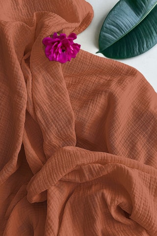 Parure de draps en gaze de coton - Terracotta