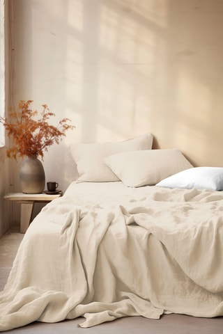 Parure de draps en gaze de coton - Beige