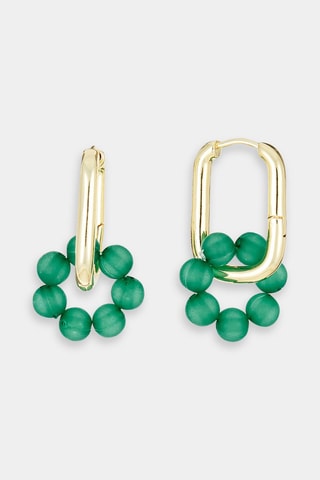 Pendientes - Dorado y verde