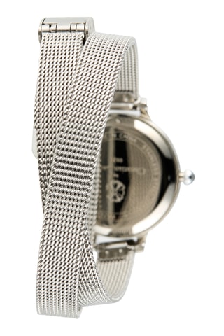 Reloj de cuarzo de metal aleado - Plateado y negro