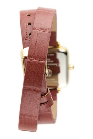 Reloj de cuarzo sintético - Rosa y dorado