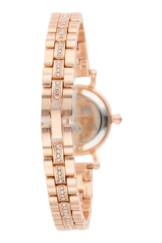 Reloj de cuarzo de metal aleado - Rosa dorado y blanco