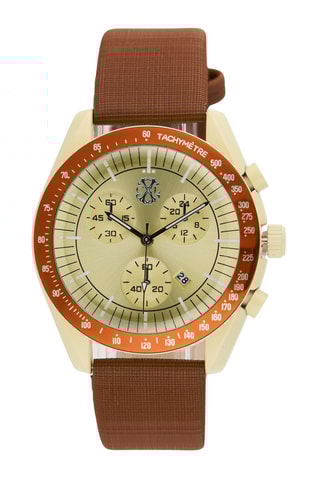 Reloj de cuarzo de poliuretano - Marrón