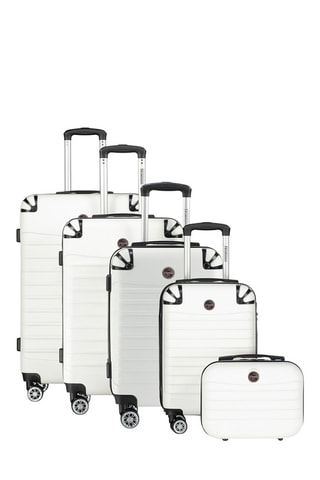 Set de 4 valises et vanity Shock (L/M/S/XS) - Blanc