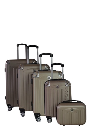 Set de 4 valises et vanity Softless (L/M/S/XS) - Marron