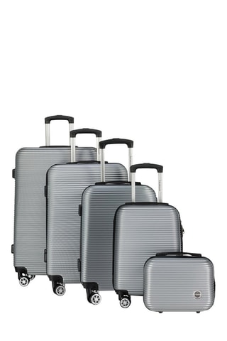 Set de 4 valises et vanity Solomun (L/M/S/XS) - Argenté