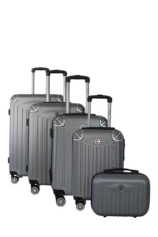 Set de 4 valises et vanity Softless (L/M/S/XS) - Argenté