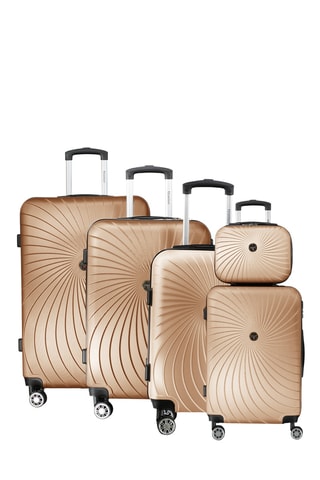 Set de 4 valises et vanity - 53/65/77/23 cm - Kaki