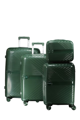 Set de 3 valises et vanity - 53/65/77/23 cm - Vert