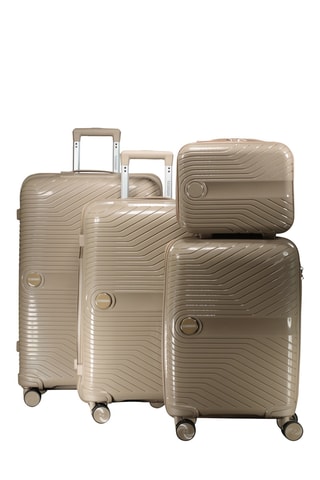 Set de 3 valises et vanity - 53/65/77/23 cm - Kaki