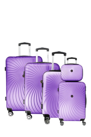 Set de 4 valises et vanity - 53/65/77/23 cm - Violet