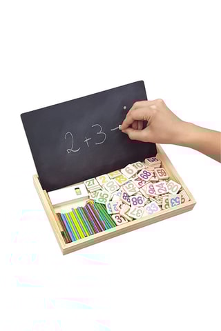 Boîte d'activités pour apprendre les maths en bois - Dès 3 ans