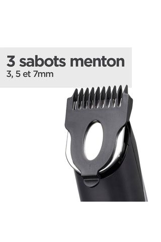 Tondeuse barbe en acier inoxydable Lithium Power - 14 longueurs de coupe - 80 min d'autonomie