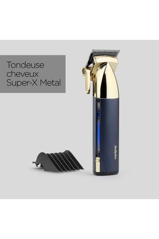 Tondeuse cheveux Super-X Metal Gold&Navy - 15 longueurs de coupe - 180 min d'autonomie
