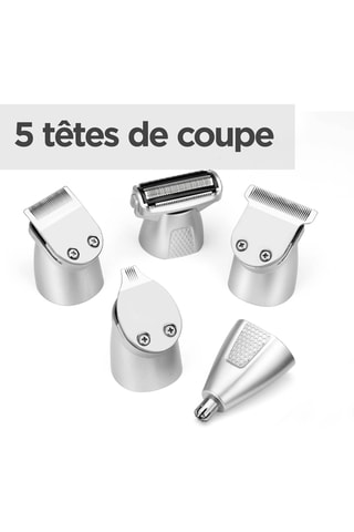 Tondeuse en acier inoxydable multi-usages 11-en-1 Lithium Power - 10 longueurs de coupe - 4 h d'autonomie