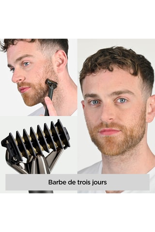 Tondeuse barbe et rasoir en titane X-Blade Super-X Metal Black - 4 longueurs de coupe - 45 min d'autonomie