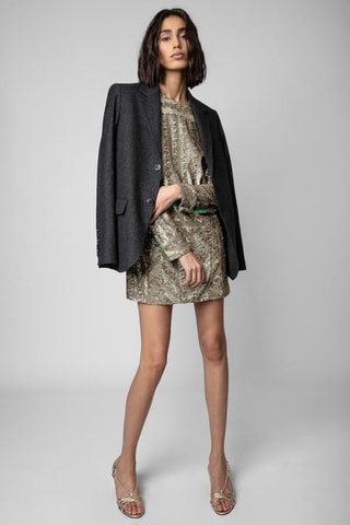 Sandales à talons en cuir - Doré