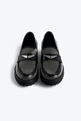 Mocassins en cuir - Noir