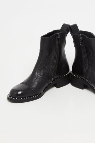 Bottines en cuir de veau - Noir