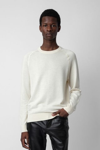 Pull en soie et cachemire - Ecru