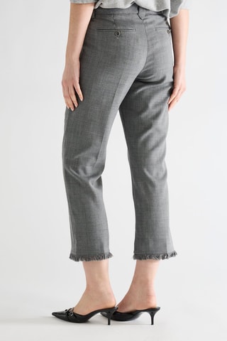 Pantalon 7/8 en laine vierge - Gris foncé
