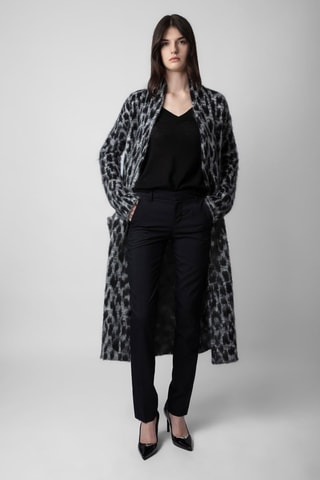 Manteau en mohair et laine - Gris