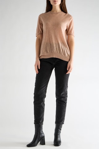 Top en cachemire - Rose