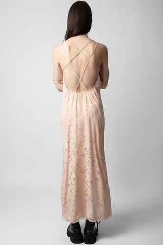 Robe longue en soie - Rose