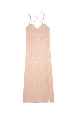 Robe longue en soie - Rose