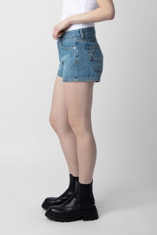 Short en jean - Bleu