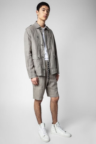 Bermuda en lin - Beige