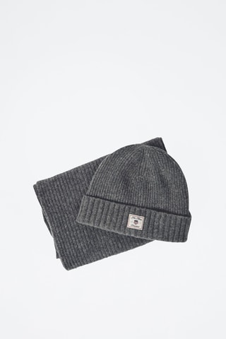 Gorro e écharpe - Cinzento-escuro