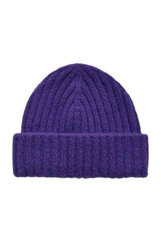 Gorro em lã merino e alpaca - Violeta