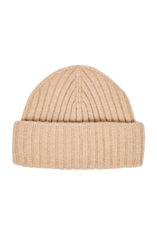 Gorro em lã merino e alpaca - Caqui