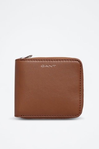 Carteira de couro - Castanho