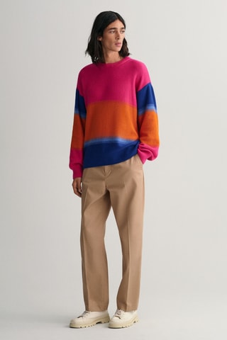 Camisola oversize em lã - Rosa