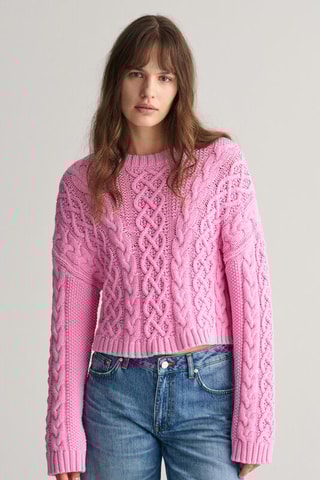 Camisola relaxed em algodão biológico - Rosa