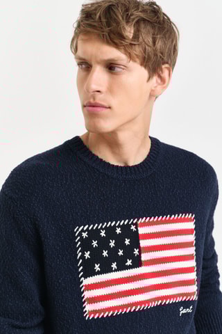 Camisola relaxed - Azul-marinho