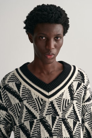 Camisola de lã - Preto e branco