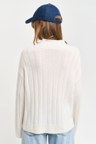 Camisola relaxed em lã - Creme