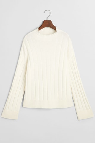 Camisola relaxed em lã - Creme