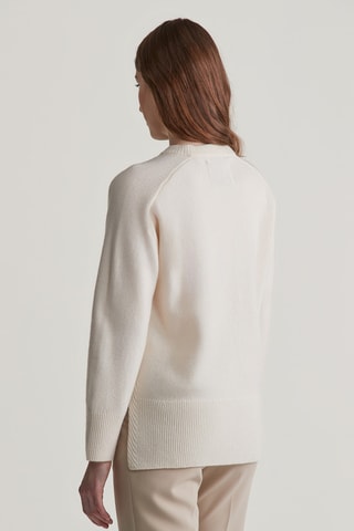 Camisola relaxed em lã e caxemira - Creme