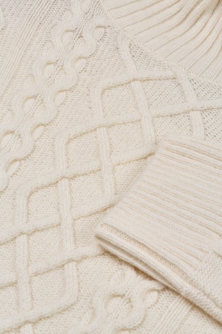 Camisola relaxed em lã merino - Creme