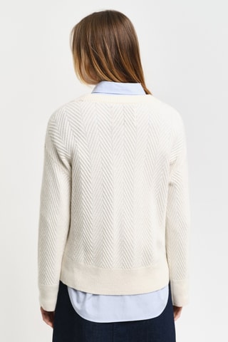 Camisola relaxed em lã - Creme